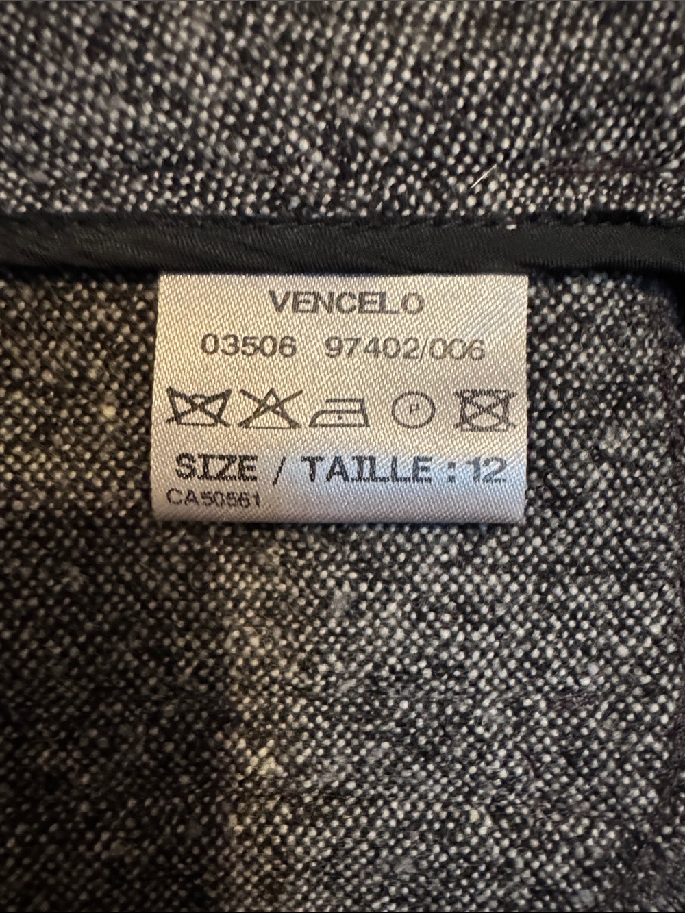 Women's Gray Wool Dress Pants - Picture 3 of 6